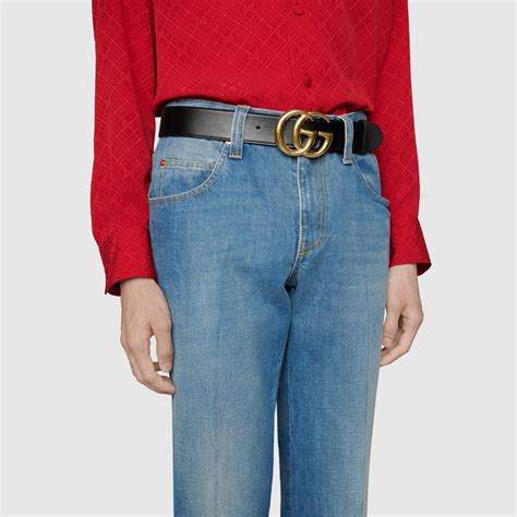 Gucci Ceinture GG Marmont avec boucle brillante